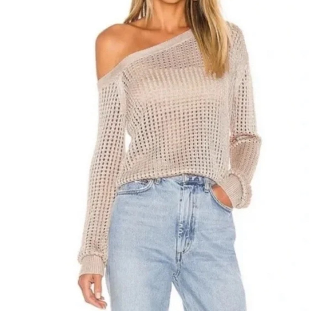LPA beige (kind of metallic )Knit Sweater